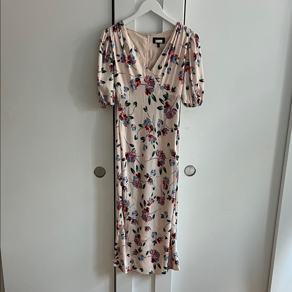 Alexia Admor Cream Floral Midi Dress